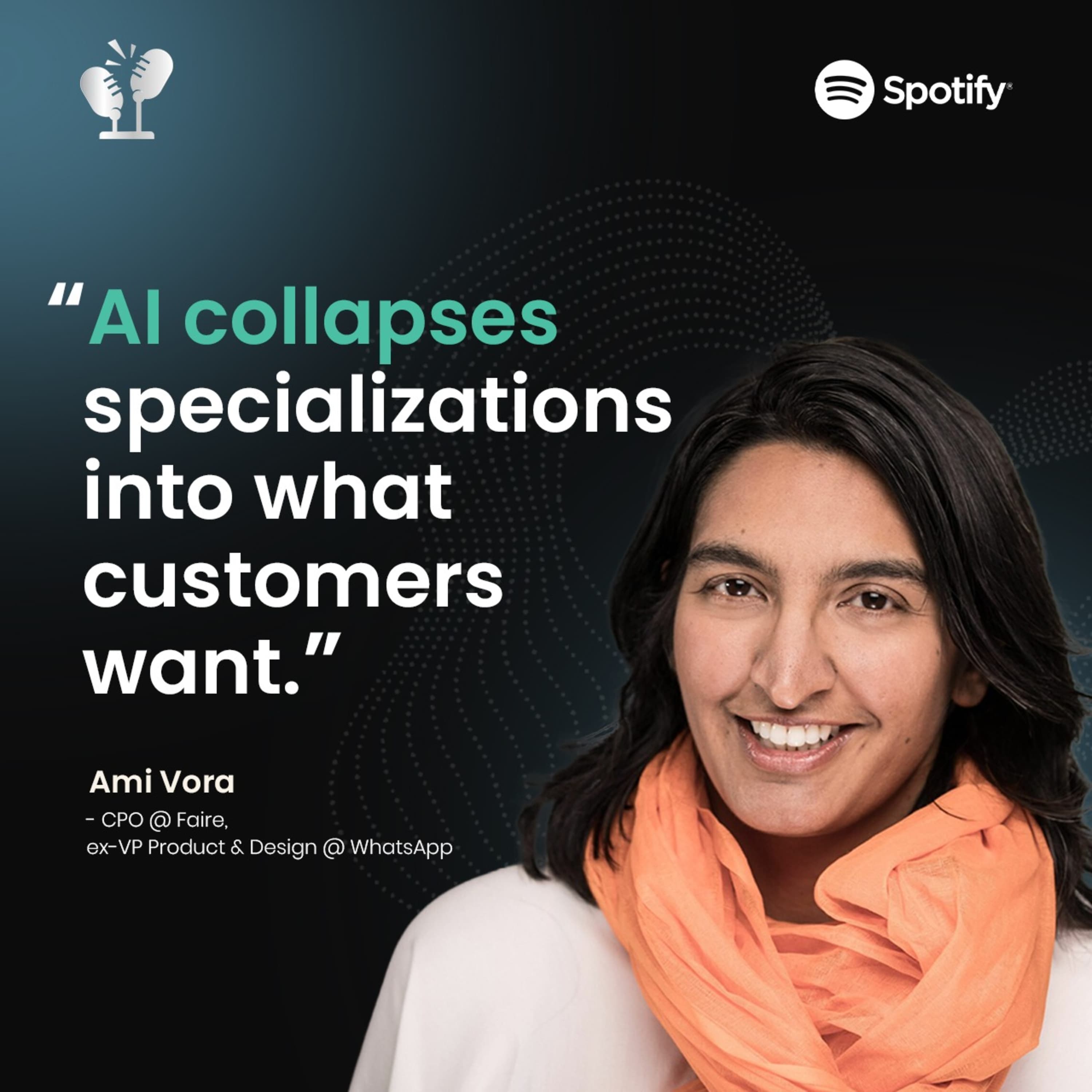 Cover art for #53 Building AI? You're Doing It Wrong Without This | Ami Vora - CPO at Faire, ex-WhatsApp, FB, IG - The Founder's Foyer Podcast